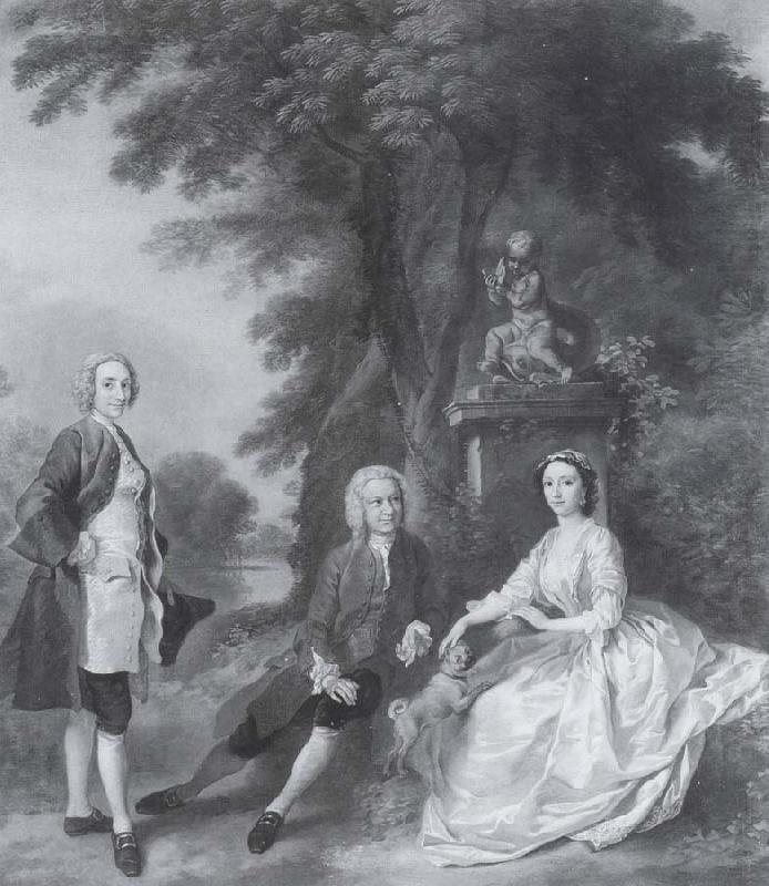 Jonathan Tyers with his daughter and son-in-law,Elizabeth and John Wood, Thomas Gainsborough